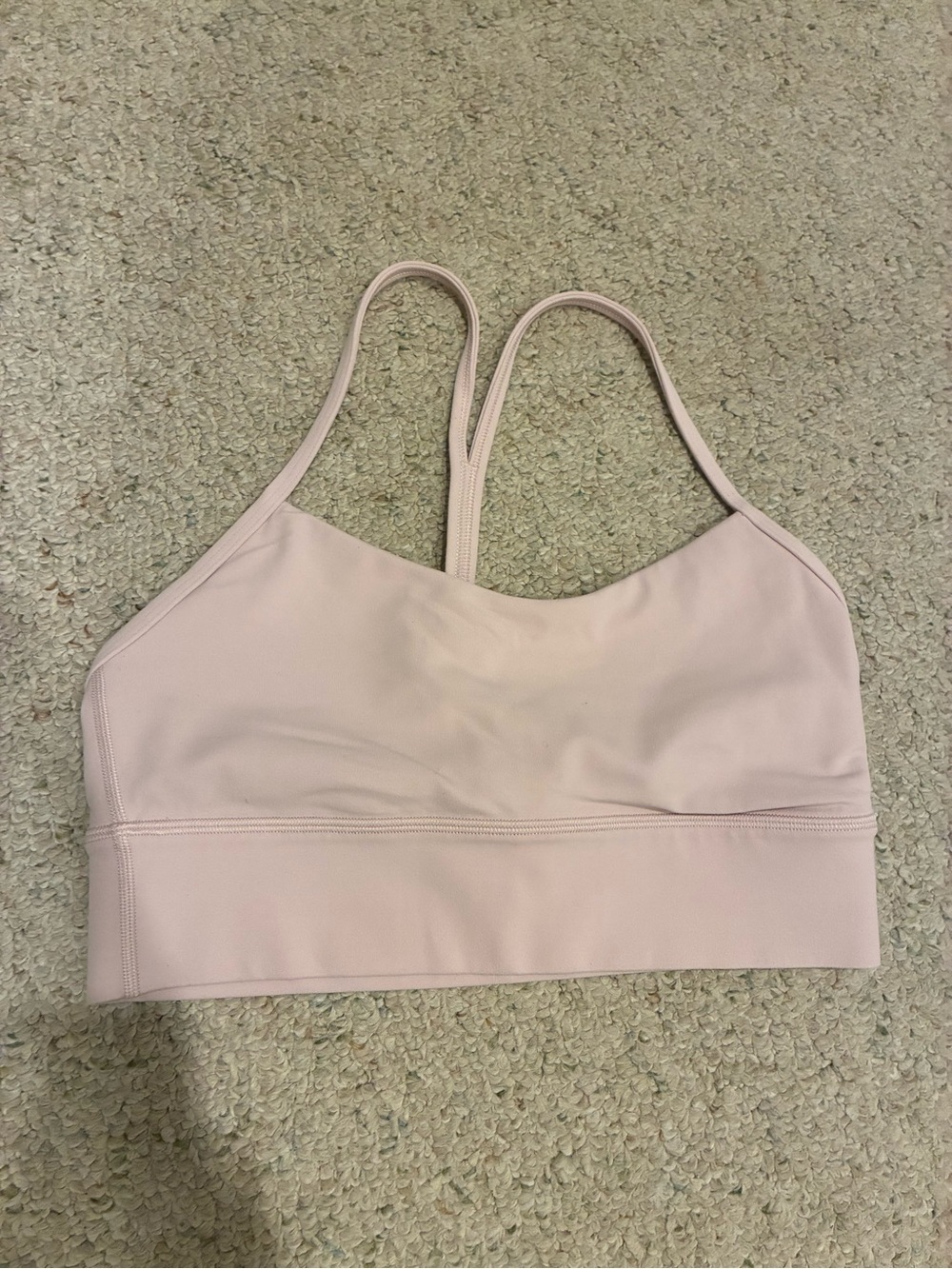 Lululemon Flow Y Bra 8 Long Line Mink Berry Nulu Light Support B/C Cup Sports